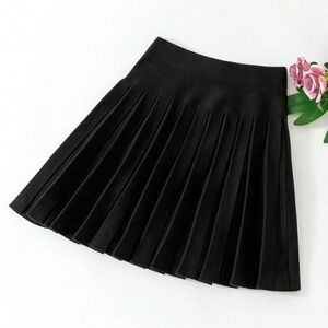 Black Casual Women's Mini Knit Skirt